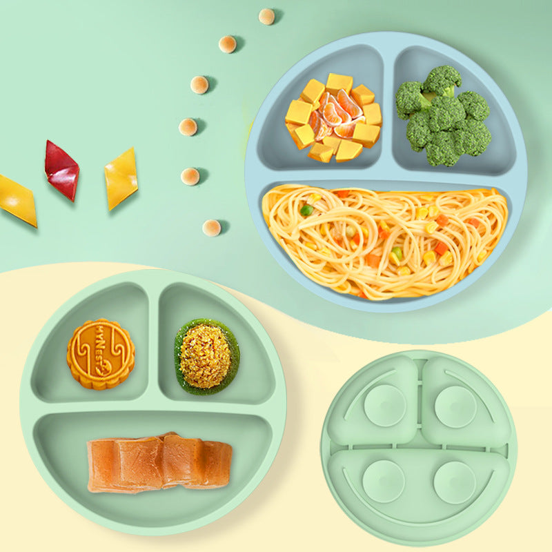 Silicone Baby Feeding Set - Suction Plate, Bib, Cup & Utensils | BPA-Free Green